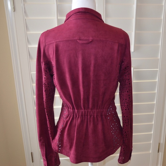 In Earnest by Byron Lars Long Sleeve Vegan Suede Button Down - Picture 4 of 10